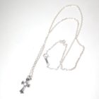 クロス ダイヤモンド 約0.1ct シルバー925 ネックレス