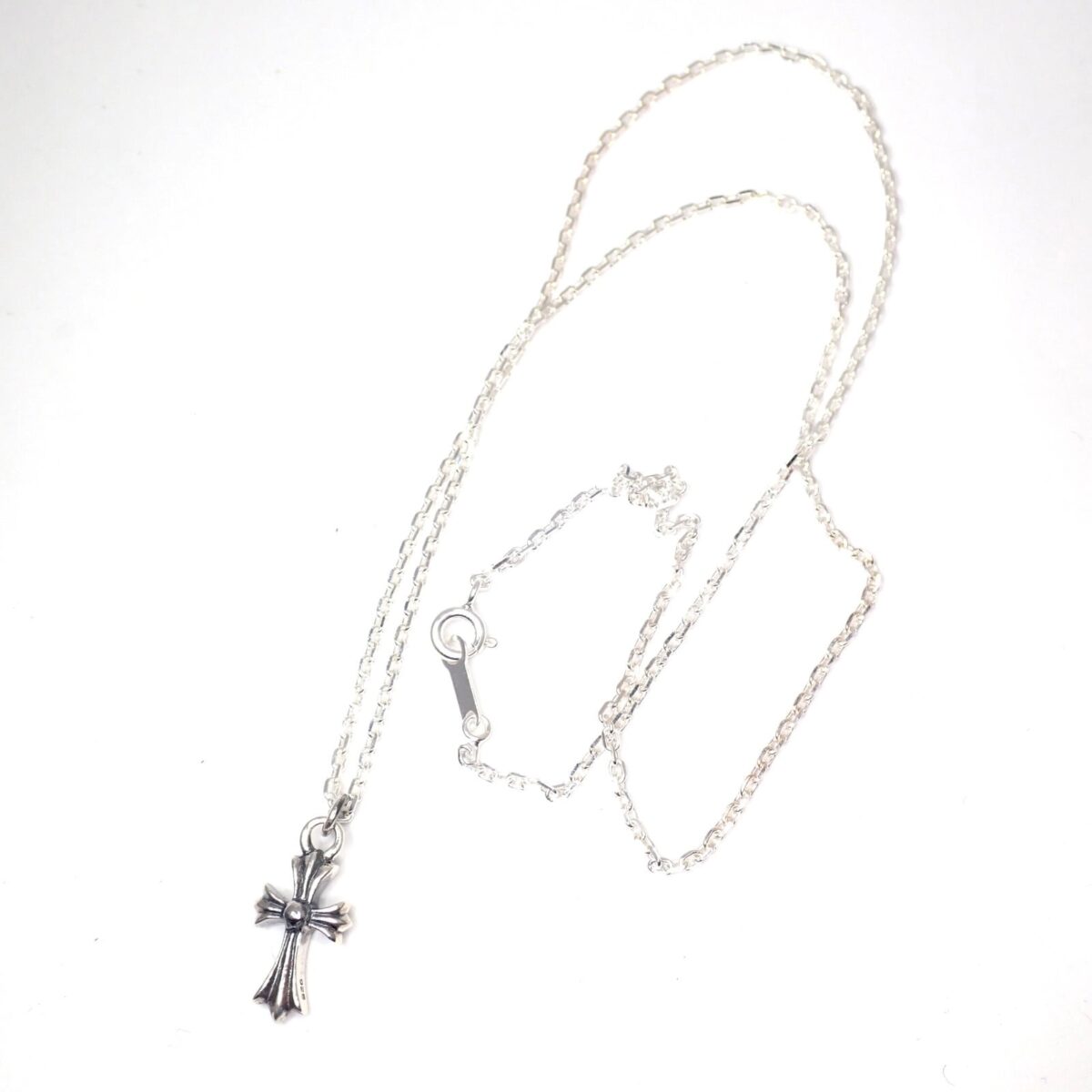 クロス ダイヤモンド 約0.1ct シルバー925 ネックレス