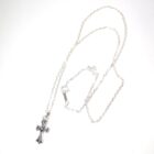 クロス ダイヤモンド 約0.1ct シルバー925 ネックレス