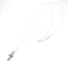 P4060036 クロス エメラルド 約0.1ct シルバー925 ネックレス