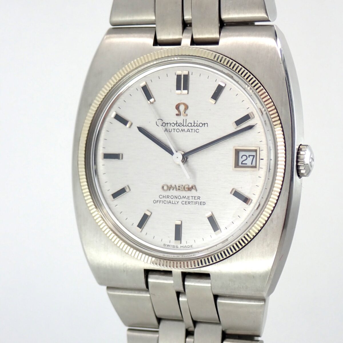 002-13 OMEGA コンステレーション 125th 記念モデル メンズ レディース2本セット メダル付き