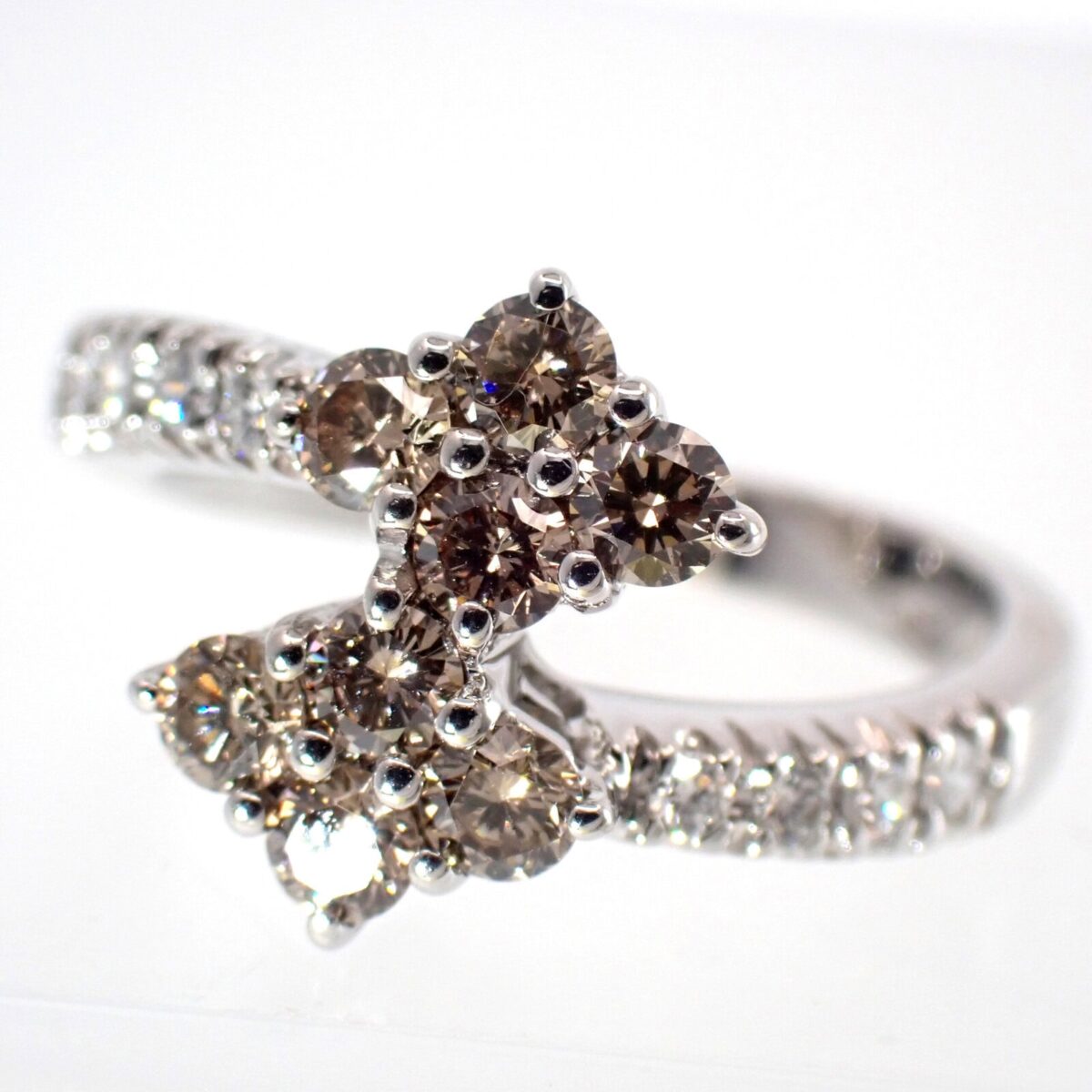 DAMIANI ダミアーニ フラワーシリーズ ブラウン ダイヤモンド リング WG 12.5号