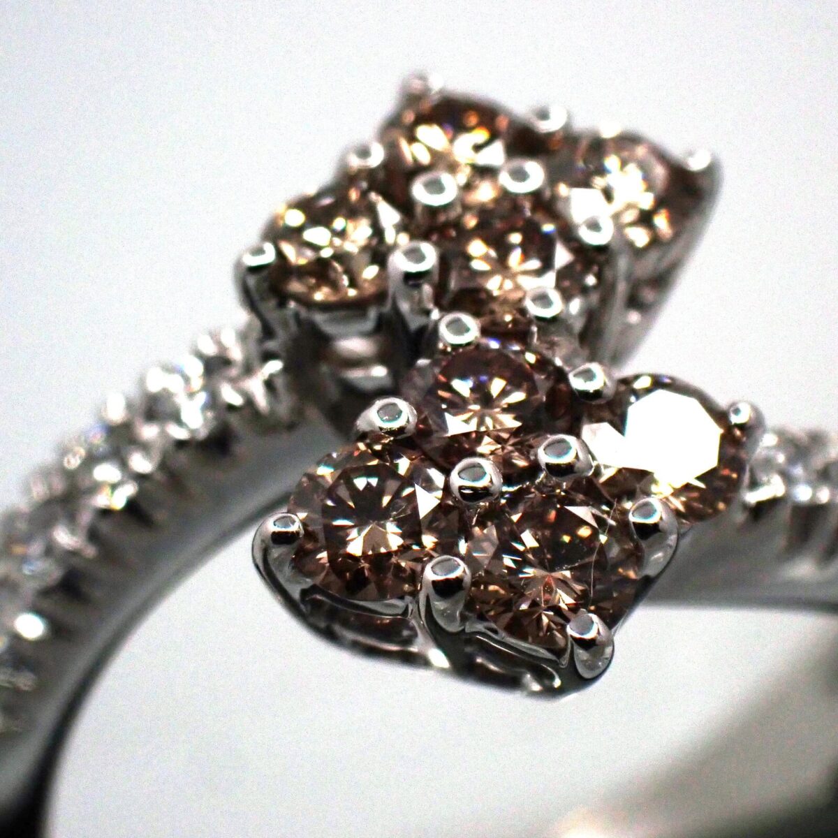 DAMIANI ダミアーニ フラワーシリーズ ブラウン ダイヤモンド リング WG 12.5号