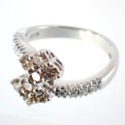 006-4 DAMIANI ダミアーニ フラワーシリーズ ブラウン ダイヤモンド リング WG 12.5号