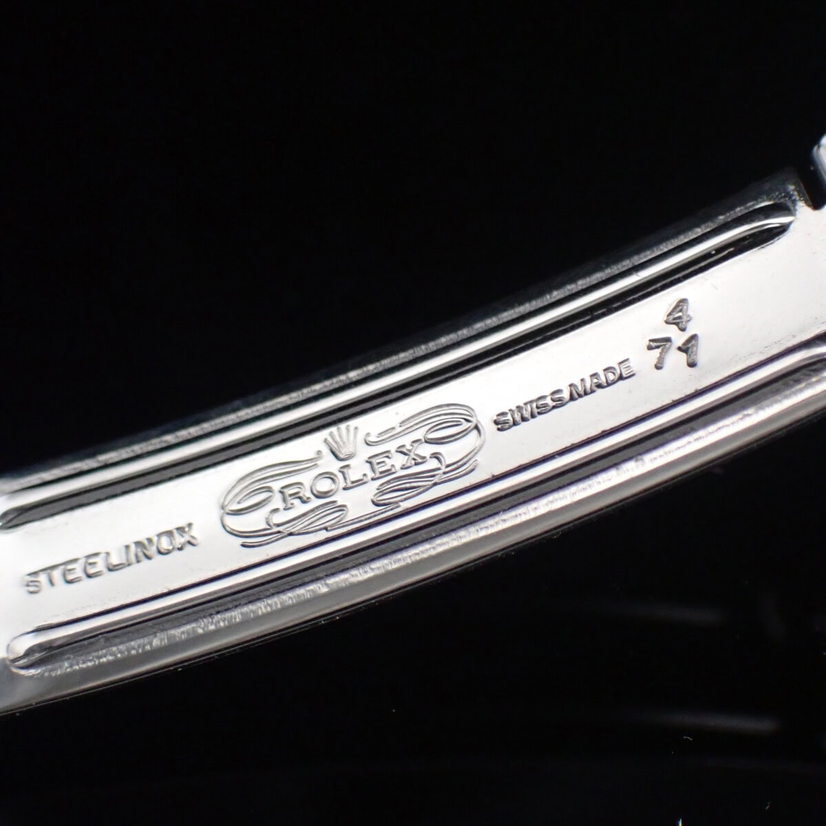ROLEX ロレックス ステンロク スイスメイド 71刻印の金属製ケース.