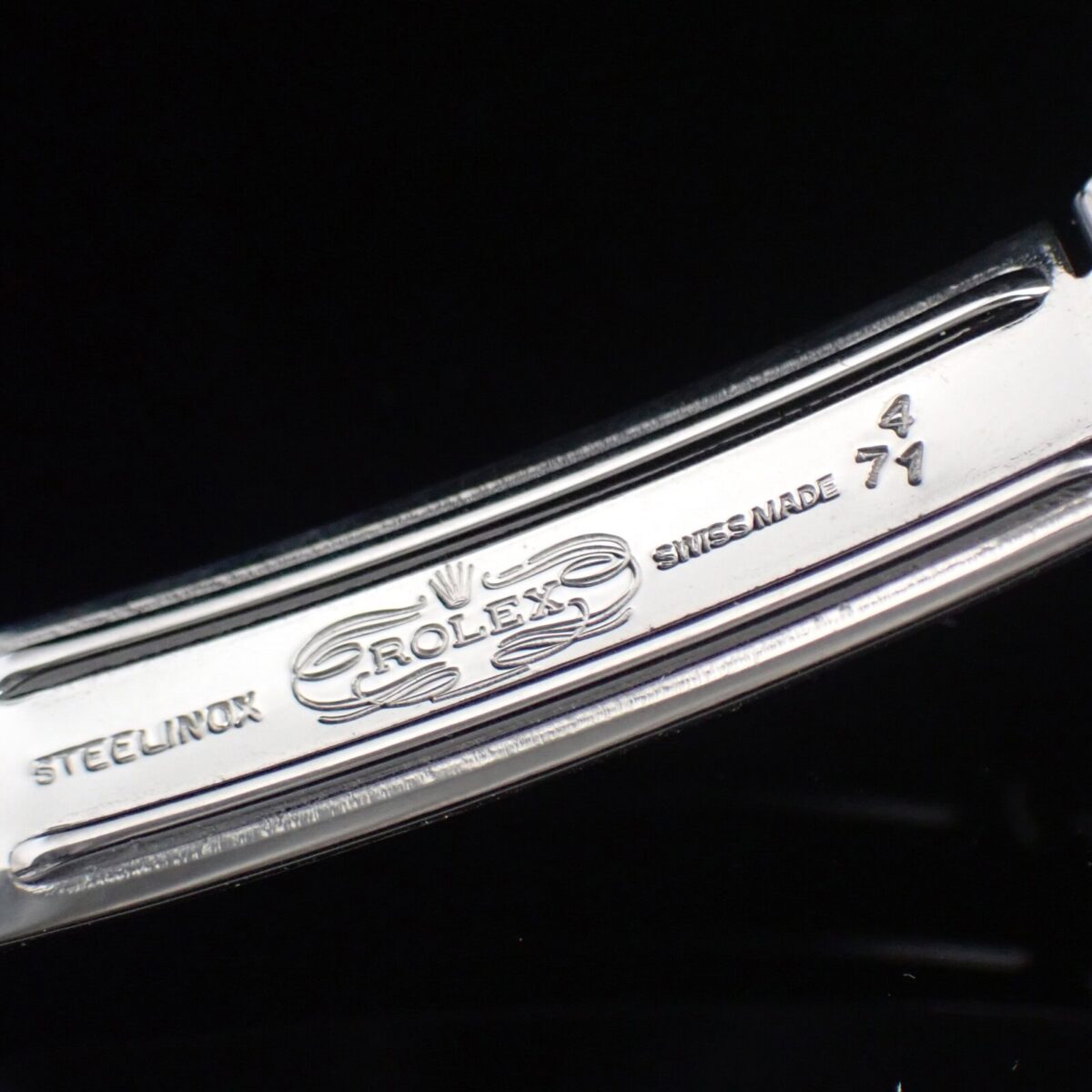 ROLEX ロレックス ステンロク スイスメイド 71刻印の金属製ケース.