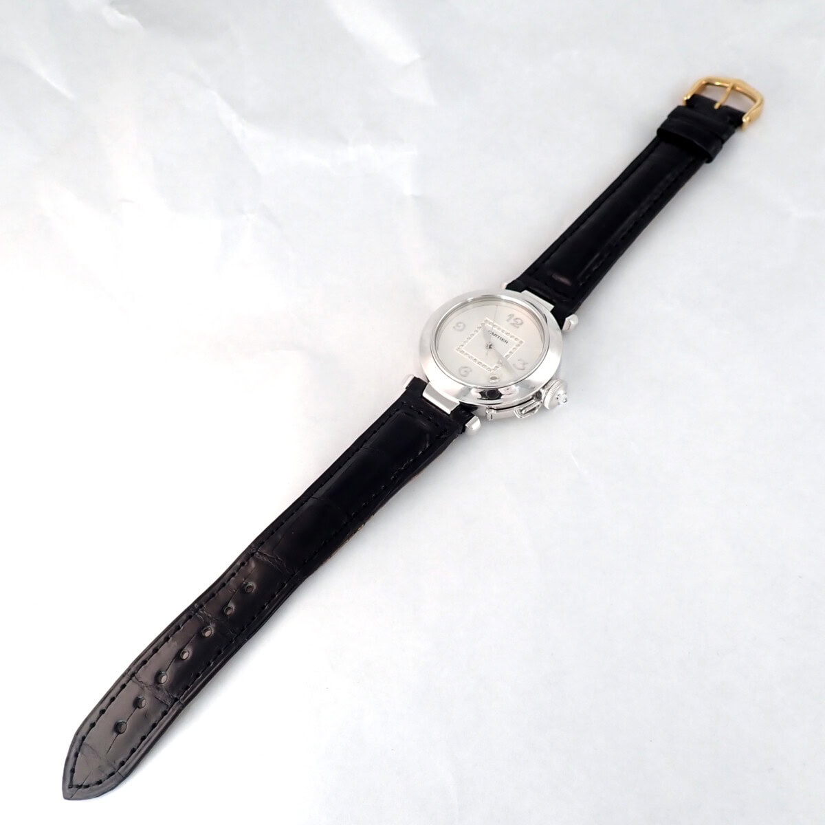 Cartier カルティエ パシャ 35mm WG 2308 ダイヤ文字盤 オートマティック