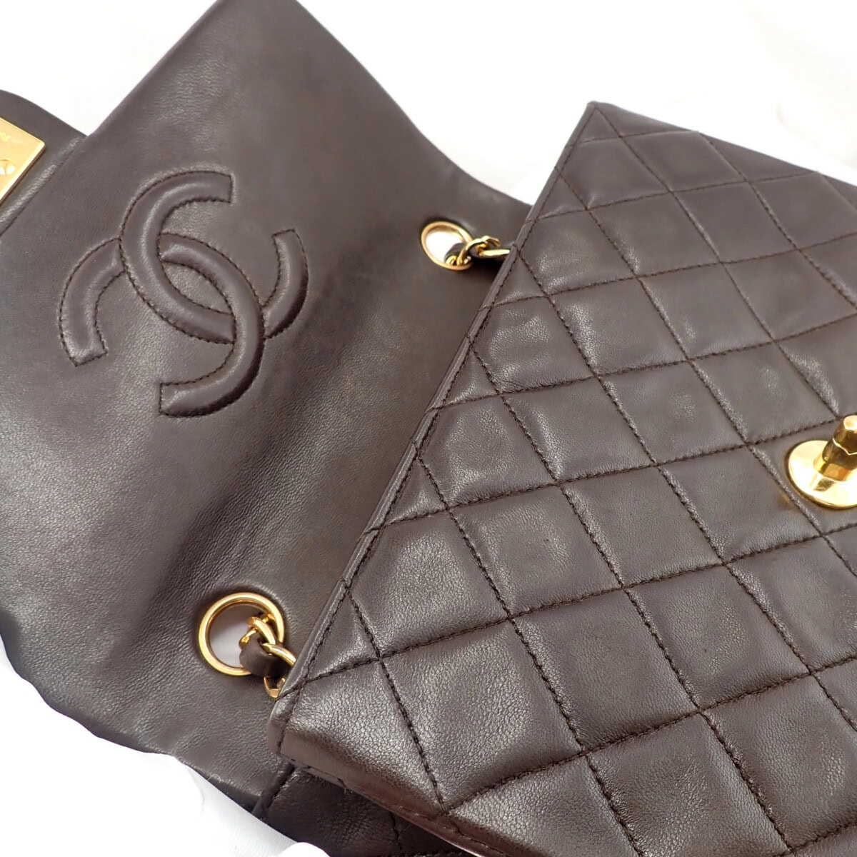 CHANEL Matelasse 20 Chain Shoulder Brown シャネル マトラッセ20 ラムスキン ブラウン