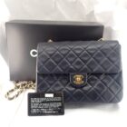 CHANEL Matelasse 20 Chain Shoulder navy シャネル マトラッセ20 ラムスキン ネイビー