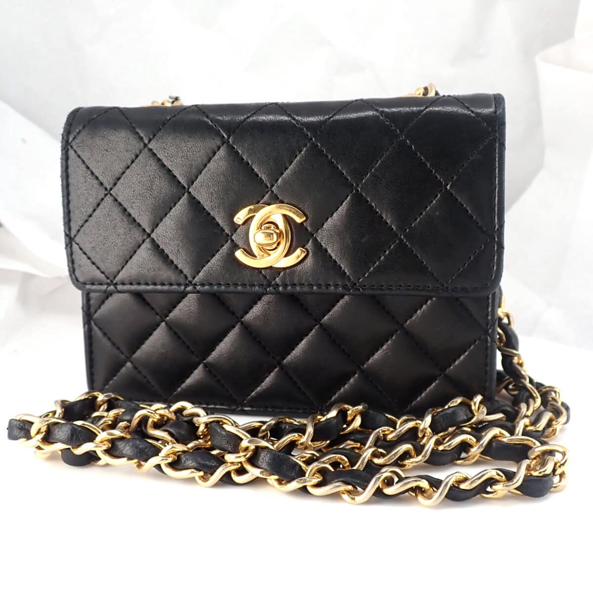 CHANEL Matelasse 14 Chain Shoulder シャネル マトラッセ14 ラムスキン ブラック