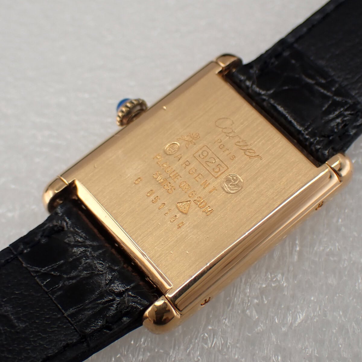CARTIER Tank Must de CARTIER カルティエ マスト タンクLM Cal.2512 マーブルブラウン文字盤