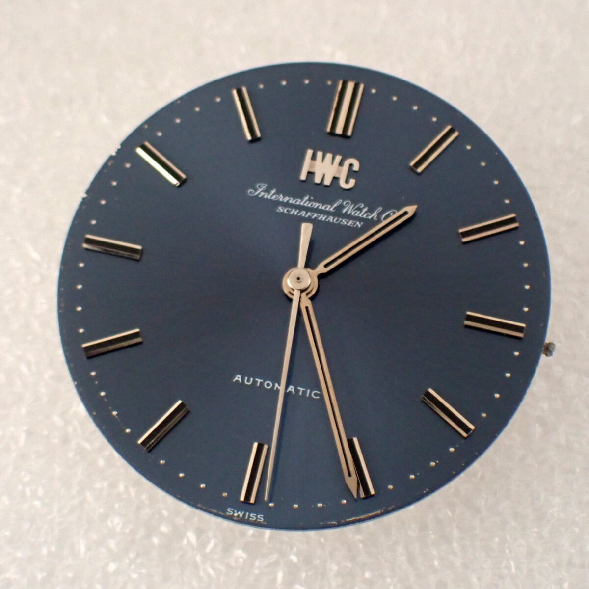 IWC クッションケース 純正ステンレスブレス Cal.854B ネイビー文字盤 1970年製