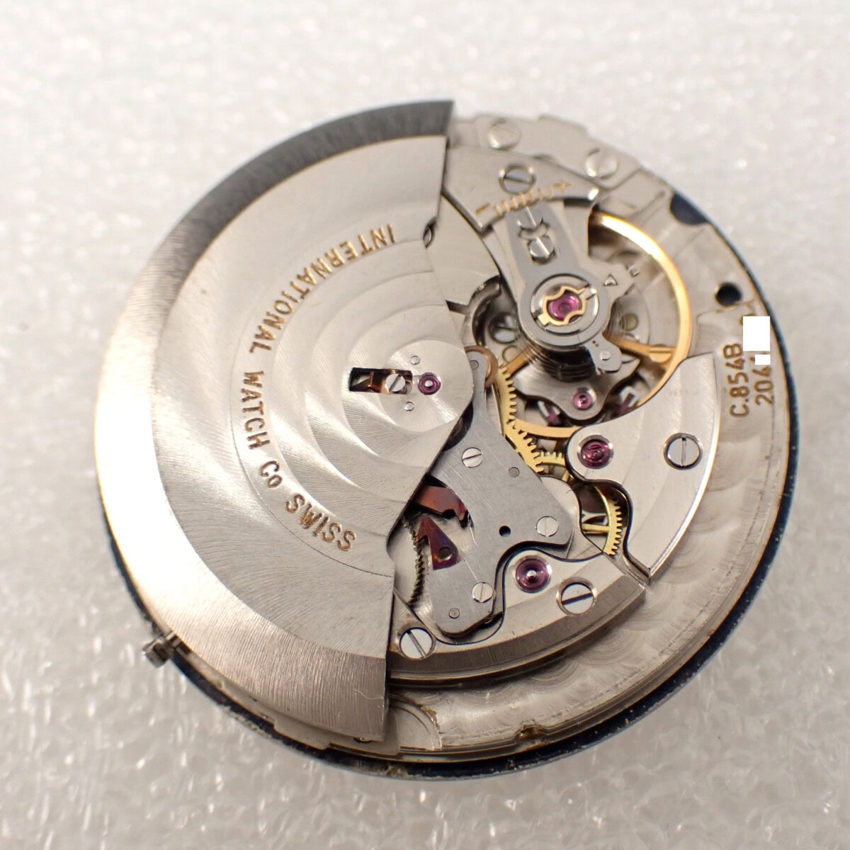 IWC クッションケース 純正ステンレスブレス Cal.854B ネイビー文字盤 1970年製