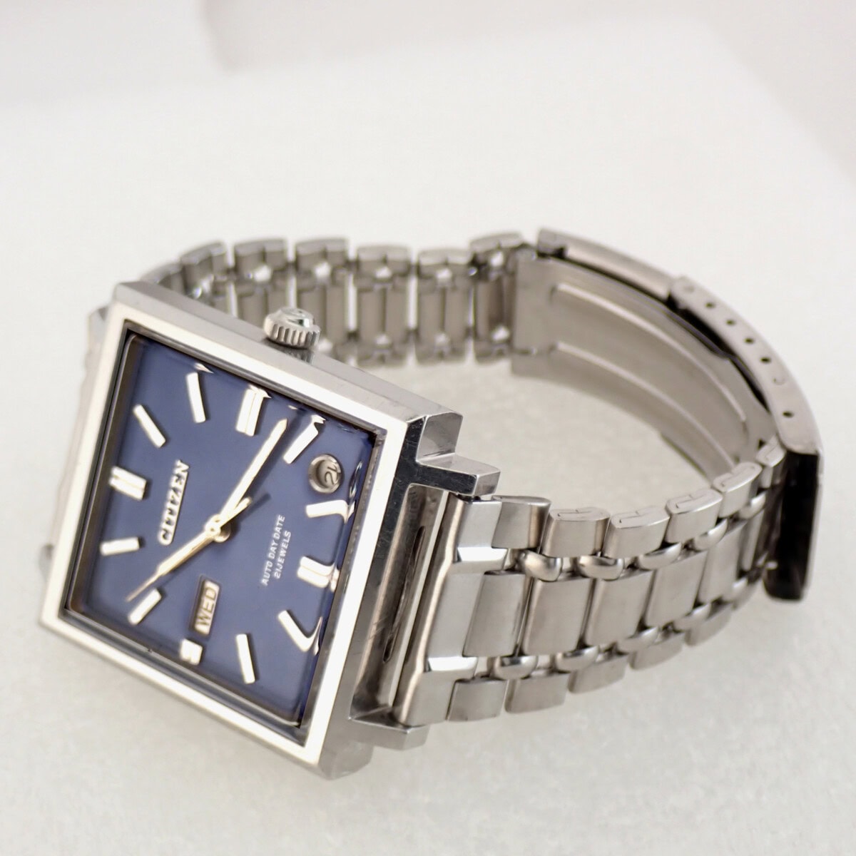 CITIZEN Auto Day Date シチズン スクエア オートデイデイト 52704-Y 1968年 ネイビーダイヤル