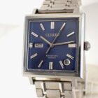 1-4 CITIZEN Auto Day Date シチズン スクエア オートデイデイト 52704-Y 1968年 ネイビーダイヤル