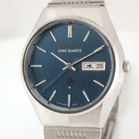 SEIKO KING QUARTZ セイコー キングクォーツ ブルー文字盤 オリジナルブレス 4823-8010 1975年製