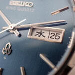 SEIKO KING QUARTZ セイコー キングクォーツ ブルー文字盤 オリジナルブレス 4823-8010 1975年製