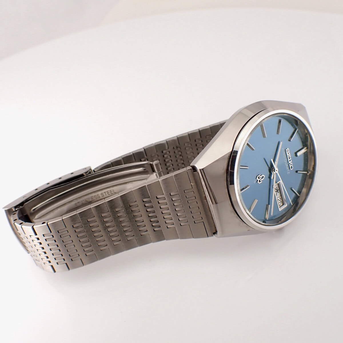 SEIKO KING QUARTZ セイコー キングクォーツ ブルー文字盤 オリジナルブレス 4823-8010 1975年製
