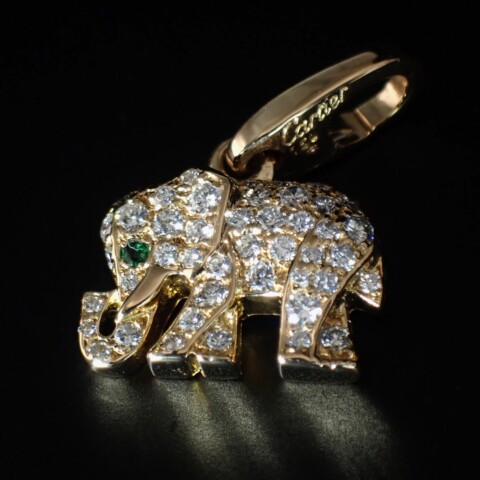 Cartier Diamond Elephant Charm カルティエ エレファント キャンディ チャーム メーカーメンテナンス済み