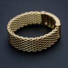 002-11 Tiffany Atlas Somerset ティファニー アトラス サマセット メッシュ リング 18K イエローゴールド 18号