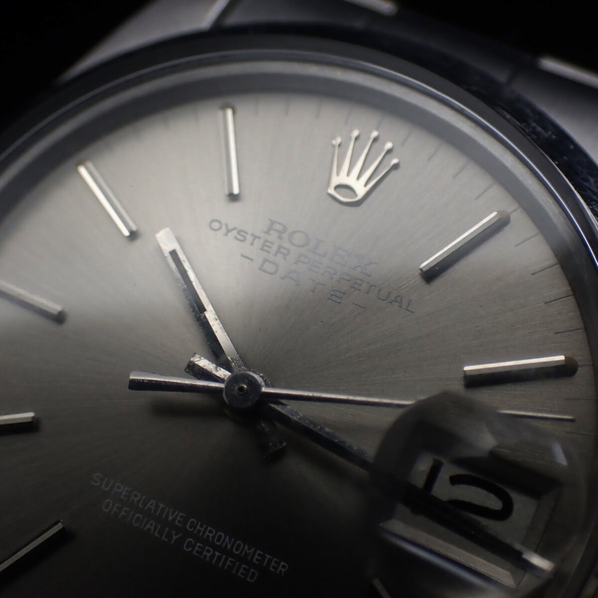 ROLEX OYSTER PERPETUAL DATE ロレックス オイスターパーペチュアル デイト グレー シグマダイヤル Ref.1500  1973年