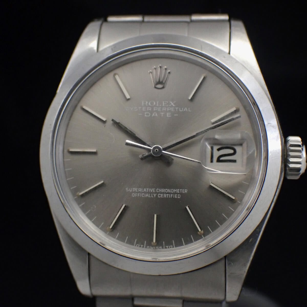 ROLEX OYSTER PERPETUAL DATE ロレックス オイスターパーペチュアル デイト グレー シグマダイヤル Ref.1500  1973年