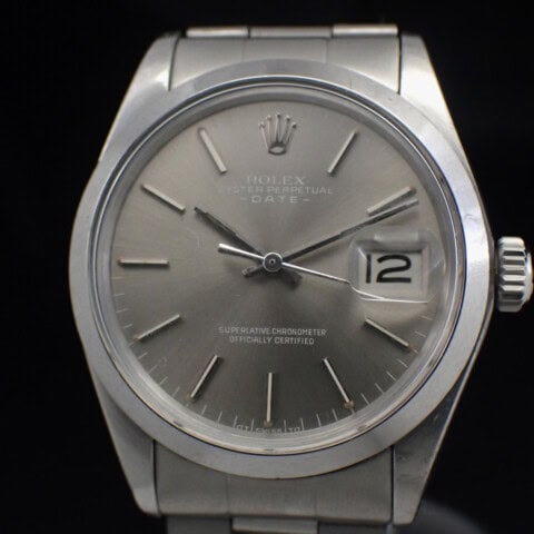 ROLEX OYSTER PERPETUAL DATE ロレックス オイスターパーペチュアル デイト グレー シグマダイヤル Ref.1500  1973年