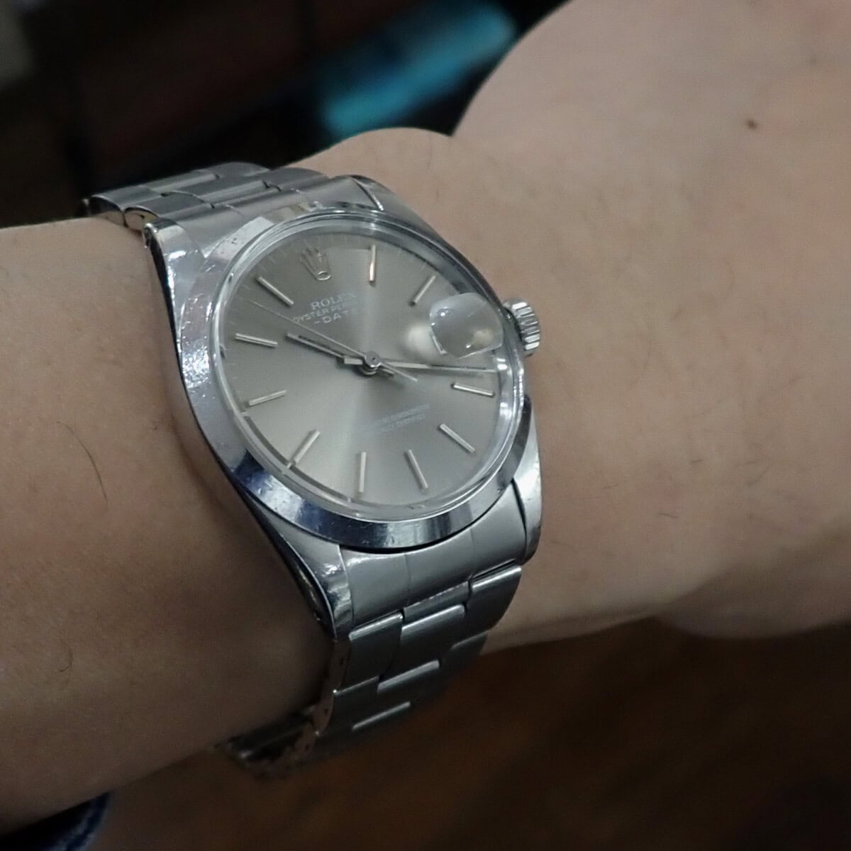 ROLEX OYSTER PERPETUAL DATE ロレックス オイスターパーペチュアル デイト グレー シグマダイヤル Ref.1500  1973年