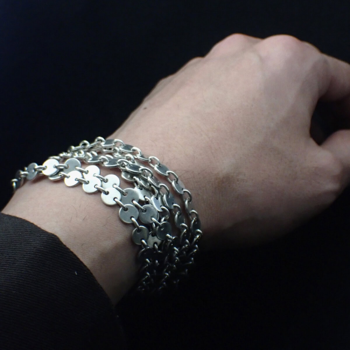 Hermes Confettis Necklace エルメス コンフェッティ 3連 ネックレス SV925