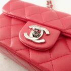 CHANEL シャネル ミニチェーンショルダー マトラッセ シルバー金具 14cm 2005年製