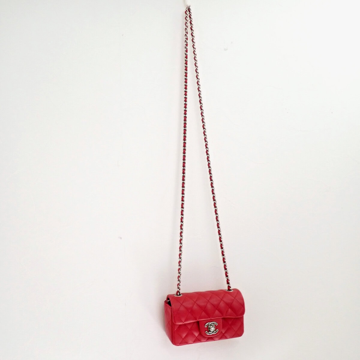 CHANEL シャネル ミニチェーンショルダー マトラッセ シルバー金具 14cm 2005年製