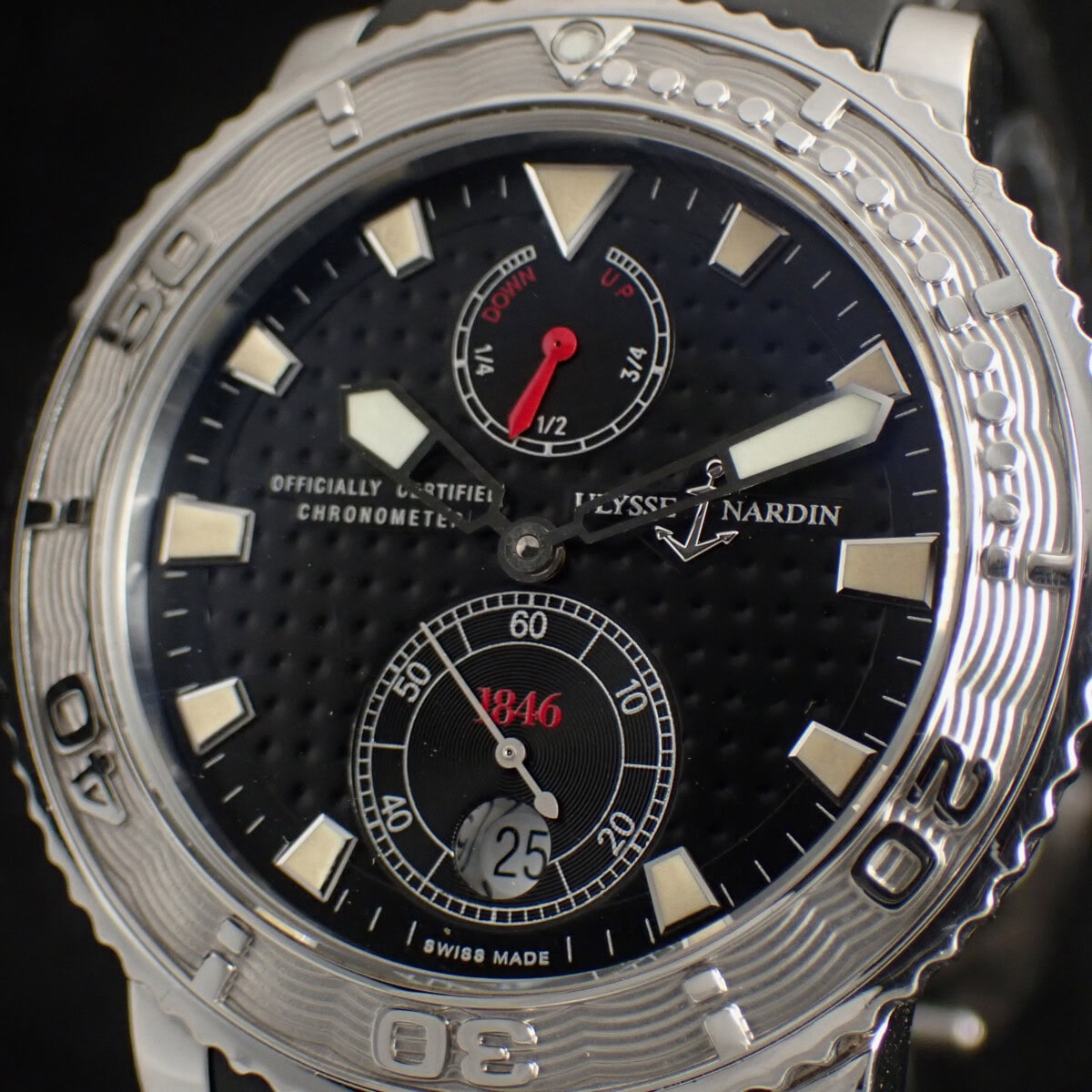 ULYSSE NARDIN Marine Diver 300M ユリスナルダン マリーンダイバー クロノメーター Ref.263-55-3/92