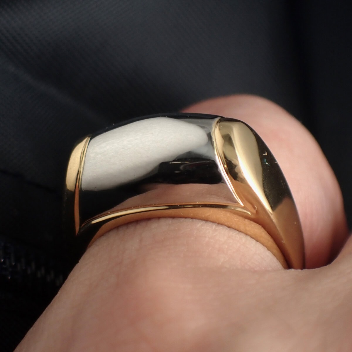 BVLGARI Tronchetto ブルガリ トロンケット リング K18YG／ステンレス 9号（50サイズ）メーカーメンテナンス済み