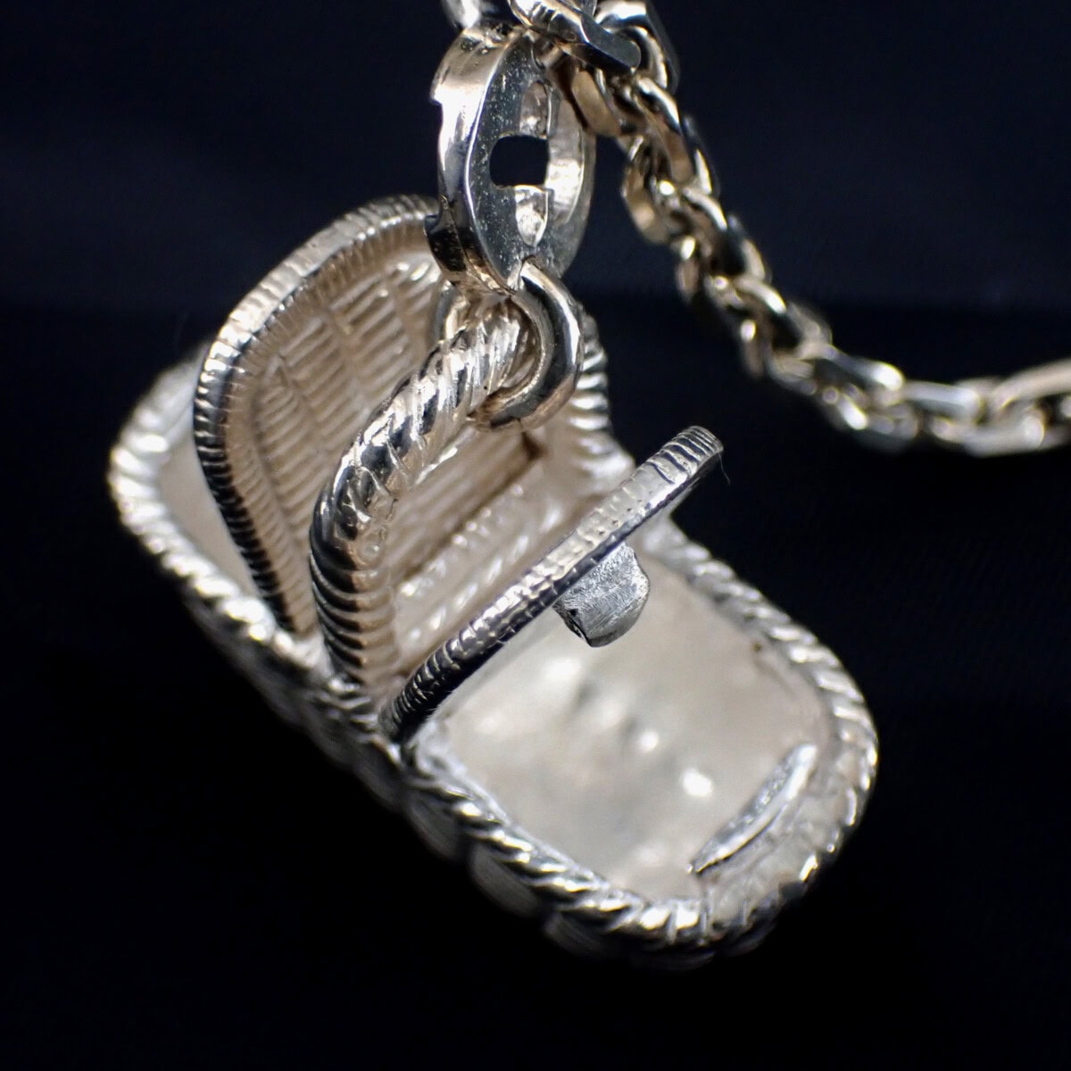 Hermes Basket-Shaped Silver Charm エルメス バスケット チャーム – SV925