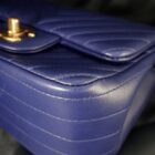 CHANEL Matelasse V-Stitch シャネル マトラッセ Vステッチ ネイビー ラムスキン ミニ フラップバッグ 16cm