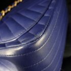CHANEL Matelasse V-Stitch シャネル マトラッセ Vステッチ ネイビー ラムスキン ミニ フラップバッグ 16cm