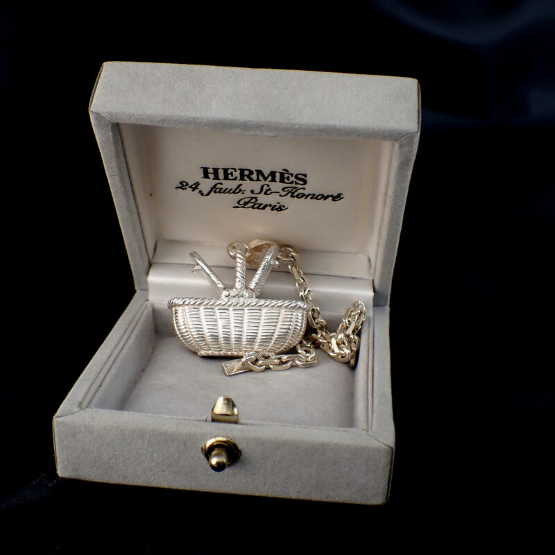 Hermes Basket-Shaped Silver Charm エルメス バスケット チャーム – SV925