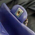 CHANEL Matelasse V-Stitch シャネル マトラッセ Vステッチ ネイビー ラムスキン ミニ フラップバッグ 16cm