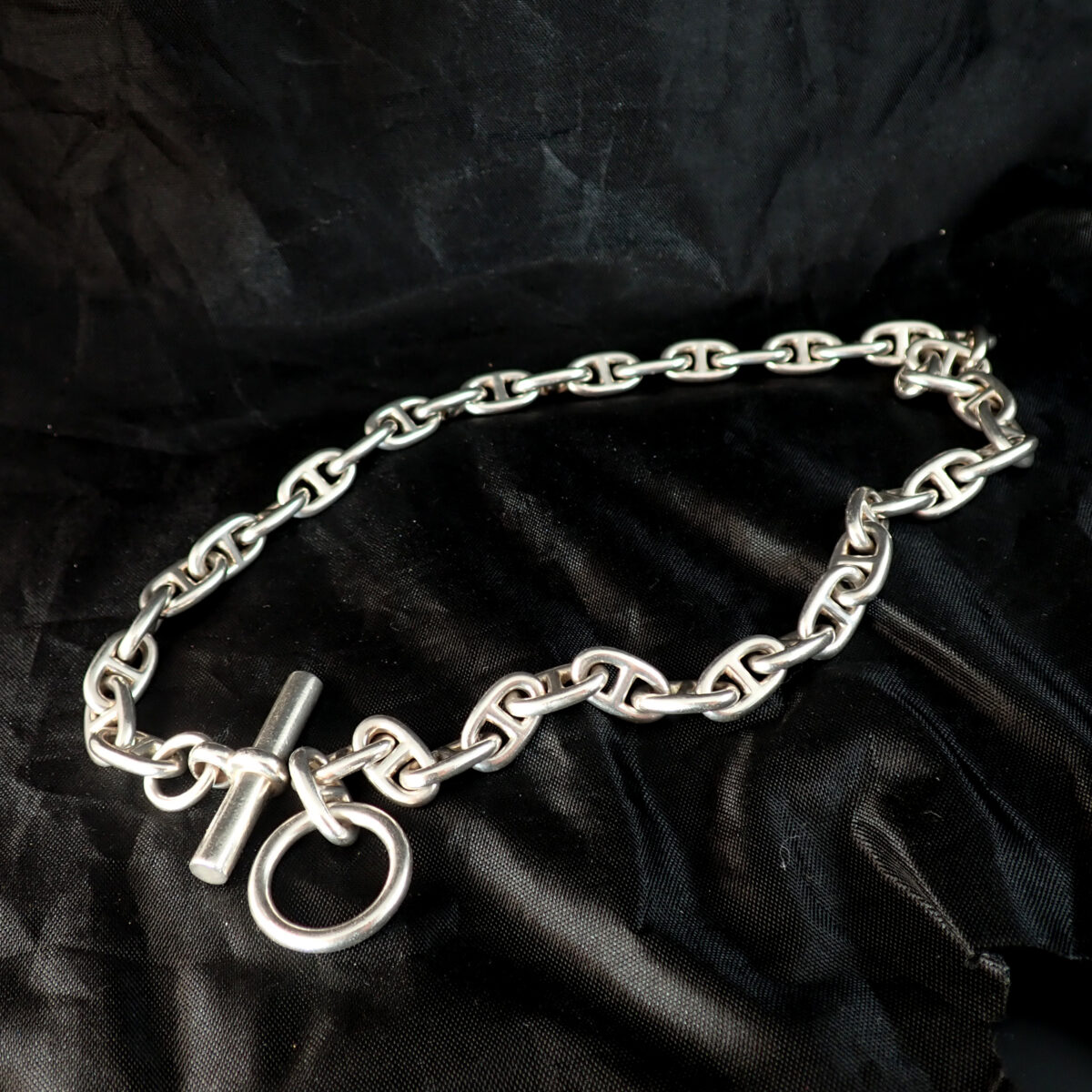 HERMES Chaine d'Ancre エルメス ヴィンテージ シェーヌダンクル PM ネックレス 筆記体 43コマ