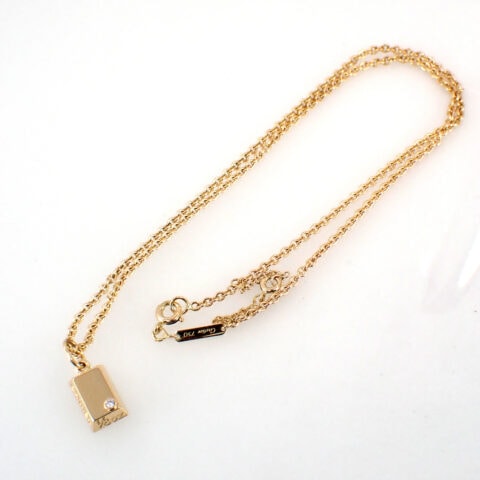 CARTIER カルティエインゴットネックレス 1/80OZ 1ポイントダイヤ イエローゴールド