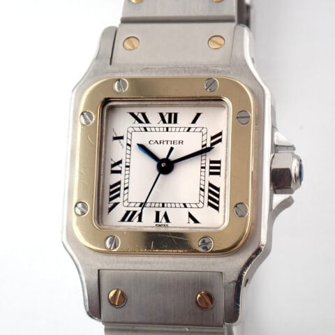 Cartier Santos Galbee カルティエ サントスガルベSM ホワイトローマンダイヤル オートマティック Ref.1170902