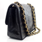 CHANEL シャネル Wチェーン ショルダー 波ステッチ マドモアゼル ブラック