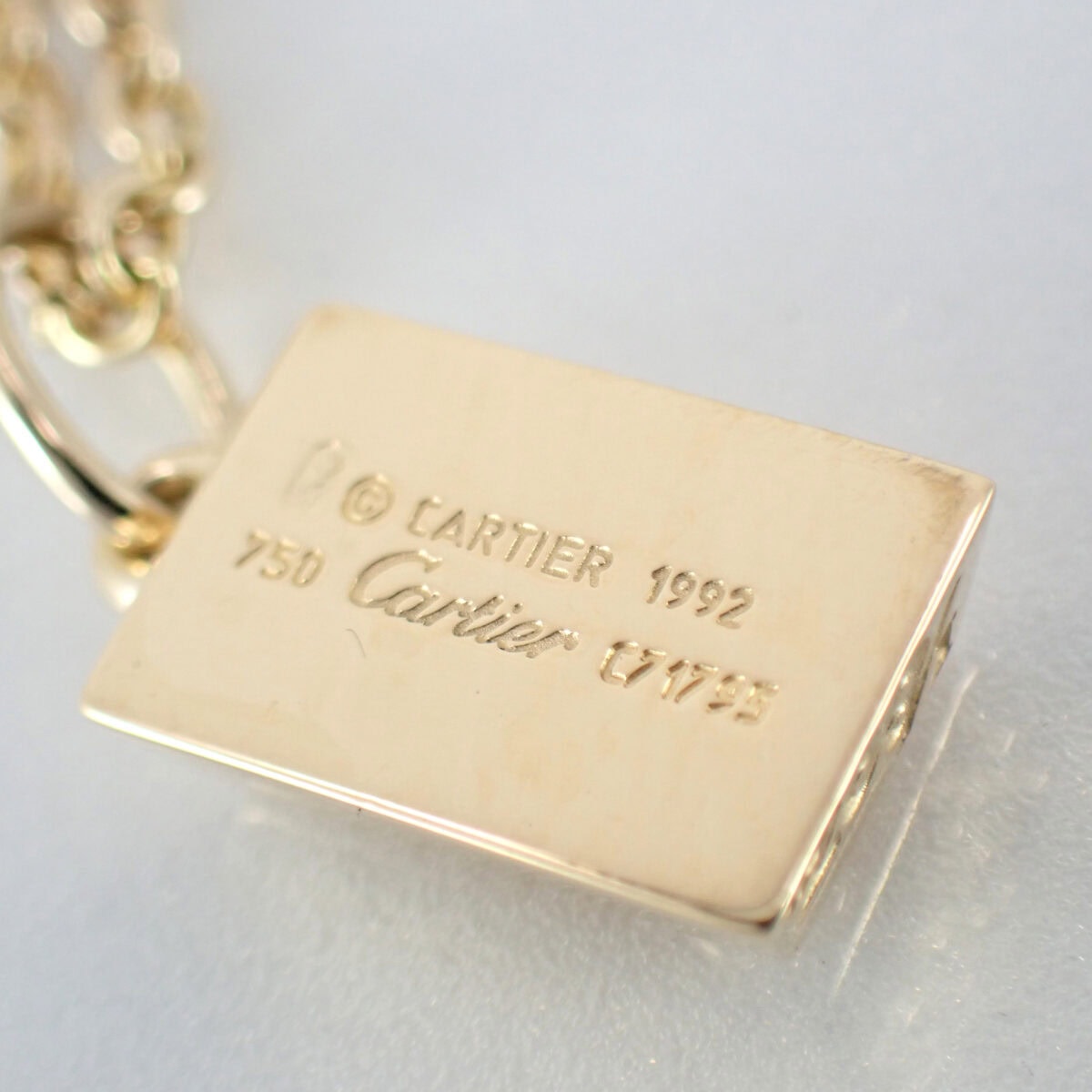 CARTIER カルティエインゴットネックレス 1/80OZ 1ポイントダイヤ イエローゴールド