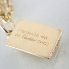 CARTIER カルティエインゴットネックレス 1/80OZ 1ポイントダイヤ イエローゴールド