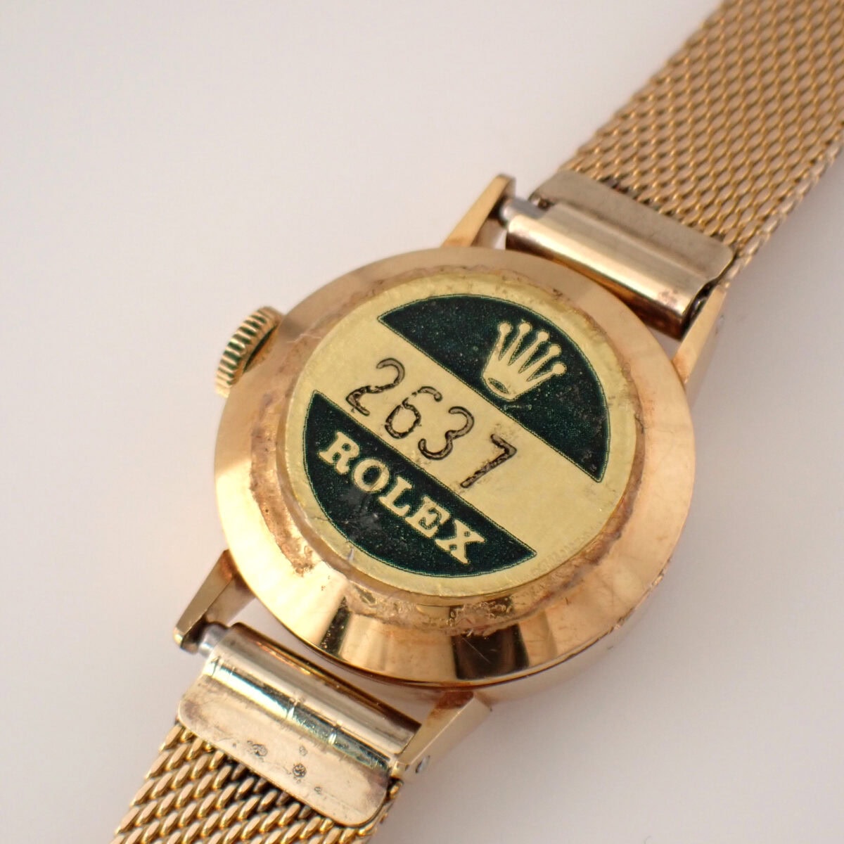 Rolex ロレックス 2637 プレシジョン K18 Cal.1400 カットガラス 手巻き レディース ノンポリッシュ ギャラ付き 1970年製
