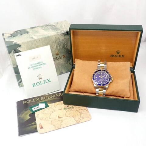 020 ROLEX サブマリーナ 16613 バイオレットダイヤル S1シリアル ギャランティー付き