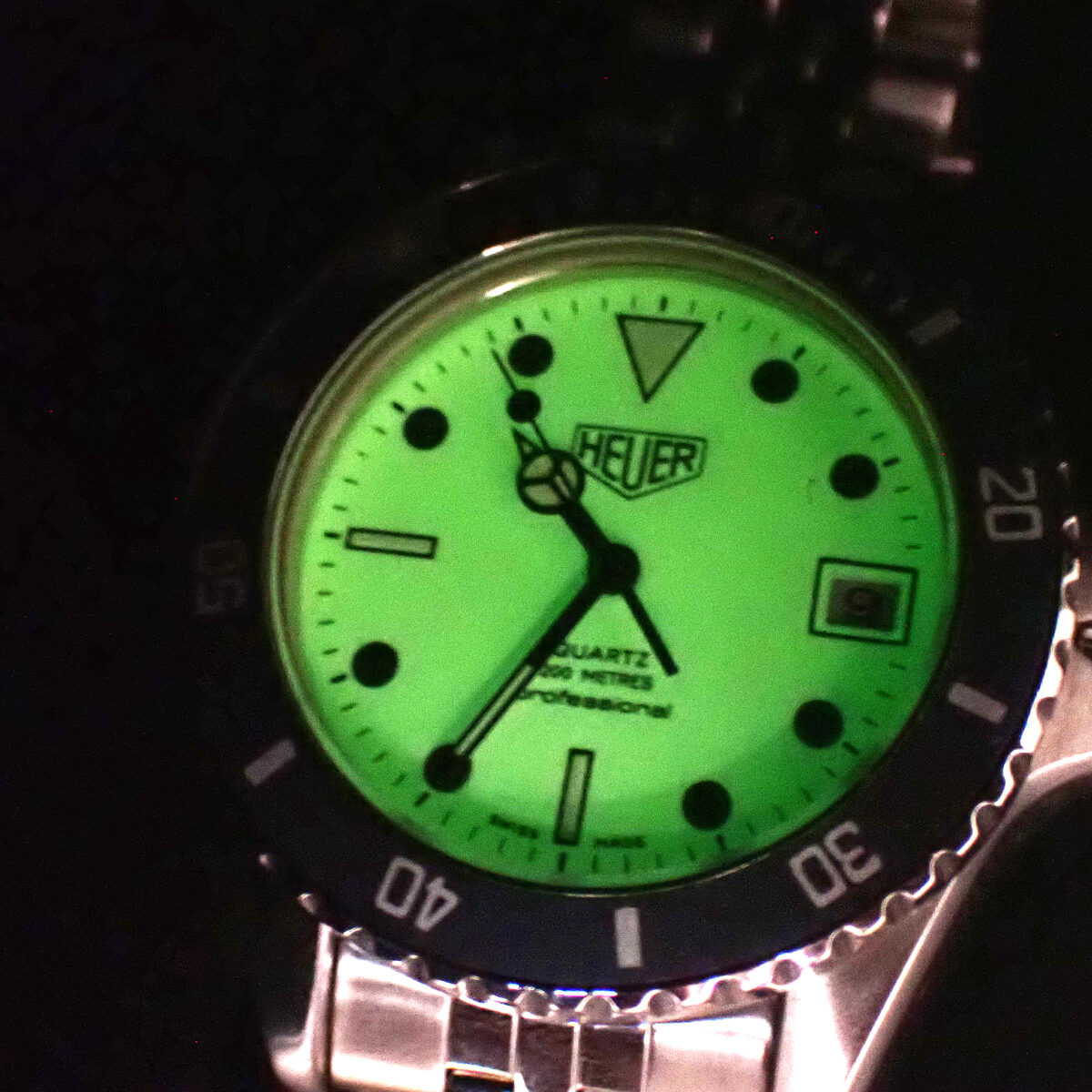 Heuer ホイヤー プロフェッショナル 200Mダイバー 980.113 ナイトダイバー ホイヤーロゴ