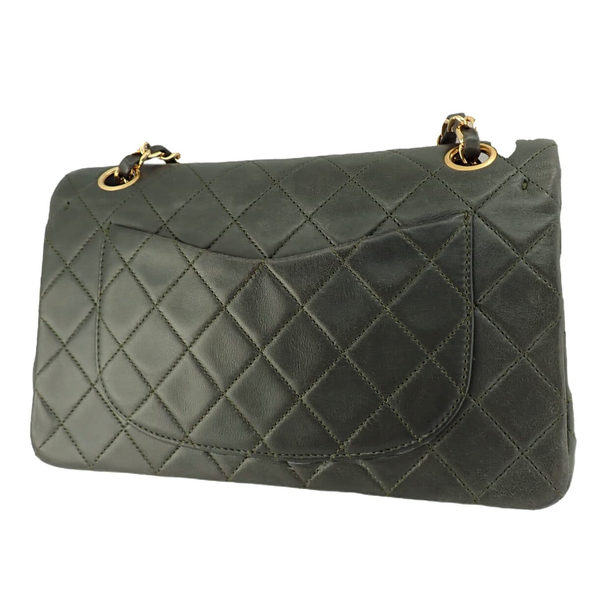 CHANEL Double Flap Matelasse olive シャネル マトラッセ Wフラップ 23 ラムスキン オリーブ