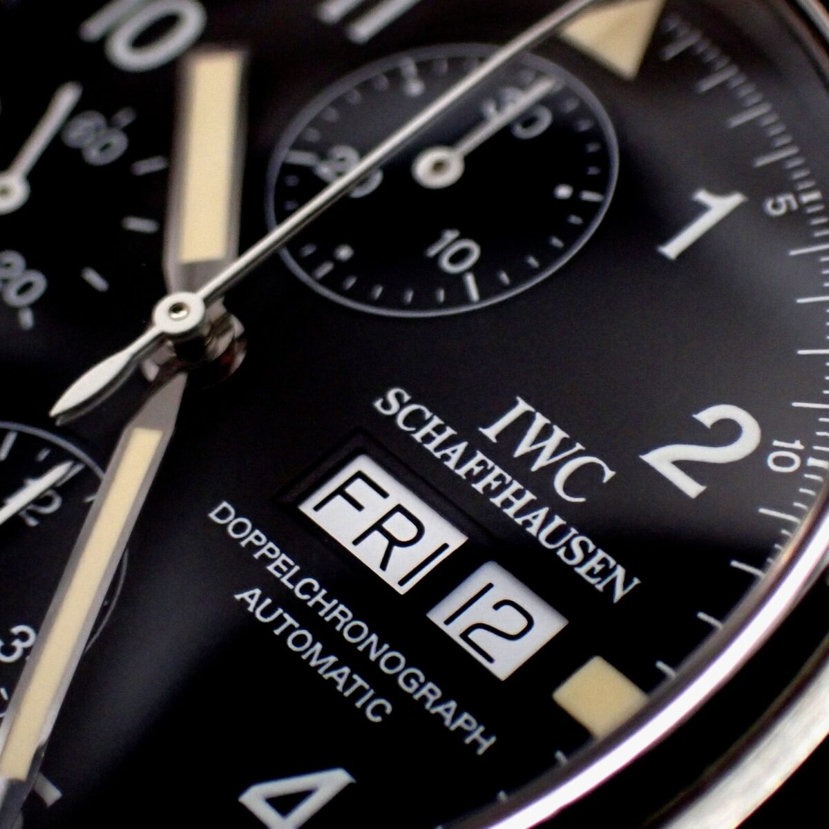 IWC Doppelchronograph ドッペルクロノグラフ 3713-003 トリチウム夜光