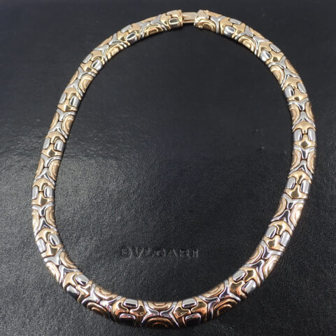 BVLGARI ブルガリ アルベアーレ イエローゴールド/ステンレススチール ネックレス